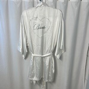 Elegant victoria’s Secret White Bridal Robe one size
